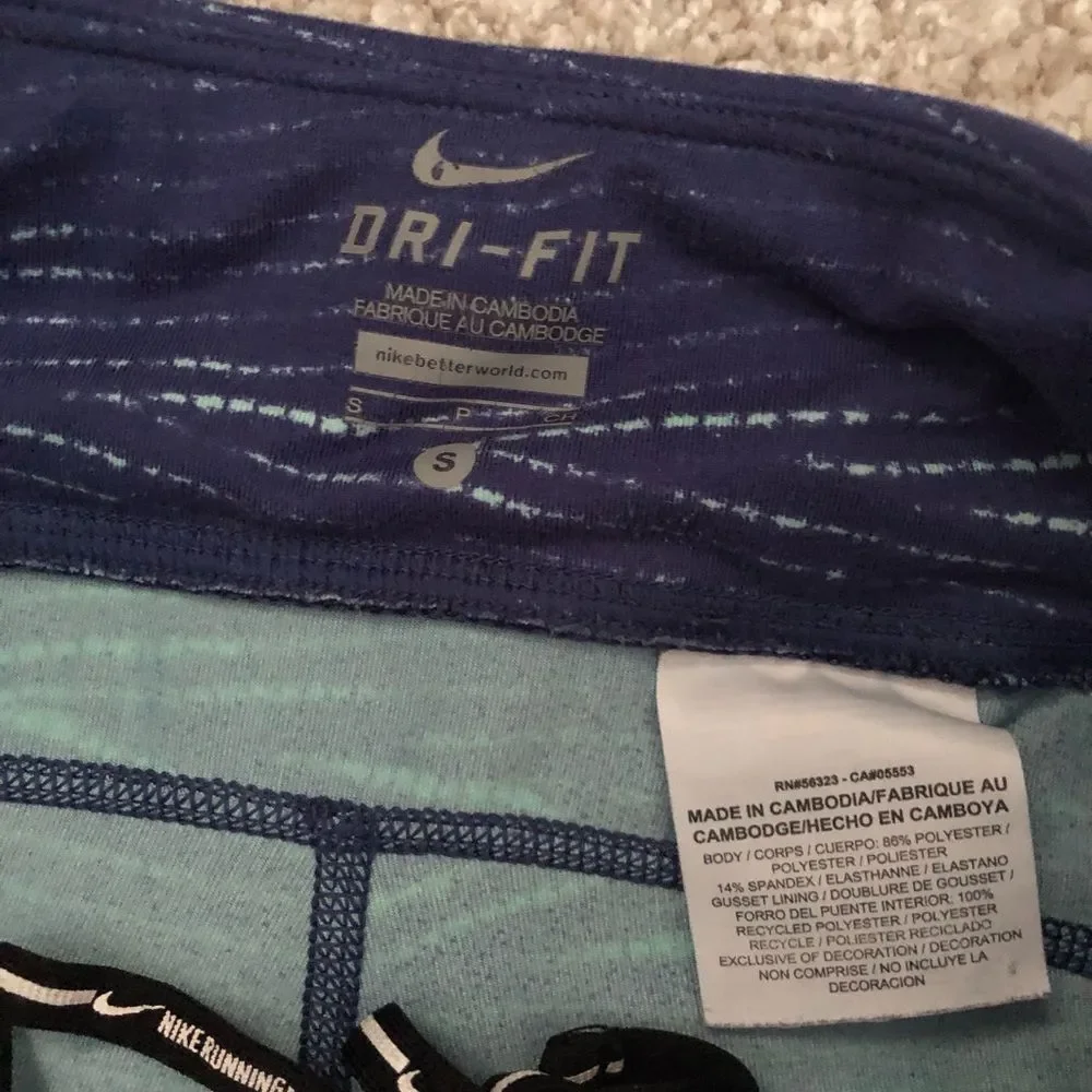 Nike dri-fit crop capri leggings, size small p